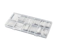 Nail Forms for Gel, 240 Piece Clear Press-On Tips Art Mold, Full Cover Nail System Form for Fake Nails and Toes, Ideal Home Manicure, Salon Use, Professional Beauty, and Personal Care