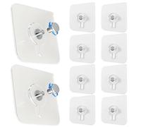 Nail Free Picture Hangers - Removable Adhesive Hooks, Multifunctional Wall Organizer | Sturdy Nailless Photo Frame Hooks Reliable Hanging Accessory for Towels S