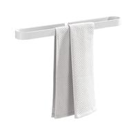 Nail-free Towel Bar, Rust-proof Aluminum Towel Rack, Multi-functional Slipper Rack, Impact-resistant Storage Rack For Small Spaces.(White,11.8in)