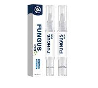 Nail Fungus Pen with Tea Tree Oil, Nail Repair Pen for Discoloured & Thickened Toenails, Helps Restore Brittle & Yellow Fingernails, Precision Brush Applicator (Pack of 2)