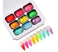 Nail Gel - 18ml Quick Dry Long Lasting Manicure Set, 3.94x3.15 inches Gradient Nail Painting Gels, Professional UV Gel, Portable DIY Nails Gels for Home Travel Salon Use