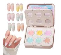 Nail Gel - 6 ml Compact Colour Gradient Set for Manicure in Salon | Cushion Gel for Travel, Business, Party, Indoor, Gift for Girlfriend, Wife, Sister