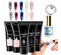 Nail Gel Builder Kit for Manicure 5 Colours Multipurpose Long Lasting