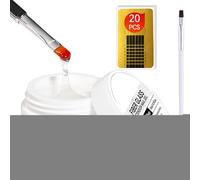 Nail Gel Builder - with Brush Long-Lasting Manicure Tools Extension Set Paper - Self Leveling Formula, High Gloss Finish, Professional Sculpting System Delivering Durable Salon Quality Results, Flexib