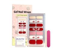 Nail Gel, Decals Scale-Resistant | Gel Polish Strips Without UV Lamp with File and Stick - For Glossy Finish Christmas Decorations Salon Quality
