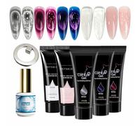 Nail Gel Extension Kit Multipurpose 5 Colors Manicure Top Coat | Coat Nail Extension Gel for Home Salon Professionals Enthusiasts Women Girls Girlfriend