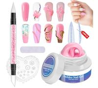 Nail Gel, Fingernail Modelling Glue - 3D Modelling Gel for Nail Modelling | for Home Use, Hand Practice, Extensions & Shaping - for Beginners
