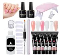 Nail Gel Kit - 6-Color Extra Strong Design Tools Fingernail Base | Fingernail Extension Glue Gel,for Professionals Enthusiasts Beginners Women Girls Girlfriends