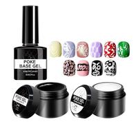 Nail Gel Kit - 8 Ml UV Stamped Gel Nail | Long Lasting Letter Wave Lace Poking Paint | Creates Beautiful Designs - Perfect For Girls, Adults, Home Or Salon