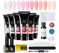 Nail Gel Kit | Extra Strong Nail Extension Glue Gel - Multifunctional Fingernail Polish Base Tips Art for Professionals Beginners Enthusiasts