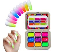 Nail Gel Kit, Nail Color Collection, 9 Piece Shade Girls Nails for Beginners, Long Wear Feature Design, Makeup Accessory Category, Home Salon Party Wedding Vacation Daily Routine