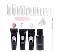 Nail Gel Kit, Nail Processing with Shapes and Gels for Reconstruction | for Professional Beginners Women Girlfriend Home and Studio Salon