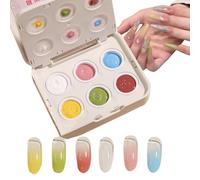 Nail Gel Paint Palette | High Pigment 6-Grid Gradient | 15g Women Nail