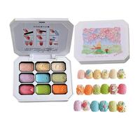 Nail Gel Paint Set - Pat Pat Gel Kit, 9 Color Matte Pigment Base, Nail Design Accessories Salon Quality Paint Set, Manicure Art For Stamping Sculpting Design Beginner Home Salon Use Women Decoration