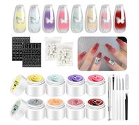 Nail Gel Palette, Gradient Sign Gel, 8 Colours Nail Design Palette Creative Set for Artistic Manicure