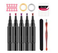 Nail Gel Pen, Gel Polish Pens, Quick-drying Nail Polish, Manicure Gel Pens, Nail Polish Kit, Gel Base Coat, Top Coat Pen, Nail Pen Set, Gel Manicure Kit, Pens, Gel Polish Set Quick-dry Gel Na