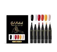 Nail Gel Pen Set - Multi-Color Fashion Mix for Home Nail Art, Easy Application Nail Polish Pens, Stylish DIY Manicure Kit