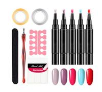 Nail Gel Pens - 5 Ml Per Tube, Polish Pen Set | One-Step Gel Nails Polishs Manicure Tool | Nails Polish Kit - Tool Pen With Professional Home Salon Quick Drying Finish