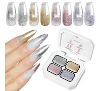 Nail Gel Polish - 4 Colours Nail Gel Palette, Long-Lasting Nail Cosmetics with Manicure Colour Gradient Varnish for Social Meetings Travel and Weddings
