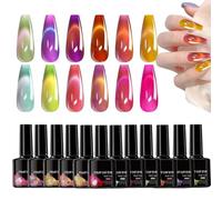 Nail Gel Polish - Fruit Cat's Eye Nail Polish | Manicure Fingernail Art Supplies for Women Girls Travel Wedding Party Salon Home