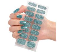 Nail Gel Strips Semi-Cured - Peel And Stick Gel Nail Stickers Full Cover | Long-Lasting Semi Cured Gels Nails Wraps, Easy Apply UV Gels Polish Stickers For Women, DIY Manicure, Home Salon Use