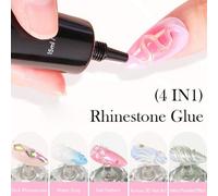 Nail Gem Glue, 15ml Strong Nail Gel, Beauty Supplies for Grooming Summer Holiday Travel Party Bridal Spa Salon Crafts Home Wedding