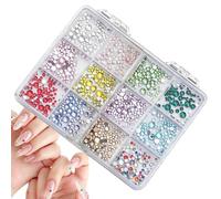 Nail Gems 12 Boxes Decorative Colorful Resin Ornaments