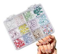 Nail Gems 12 Boxes Decorative Resin Colorful Ornaments