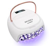 Nail girls Wireless UV Lamp 80W Rechargeable Gel Polish Dryer Lamp Smart Auto Sensor LCD Display with 4 Timer Settings Quick Dry Professional Salon