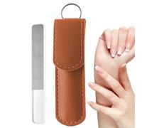 Nail Glass File | Polished Fingernail Filer - Double-Sided Nail Buffer Tool for Women, Men, Manicure, Pedicure, Spa, Salon, Travel, Home, Camping