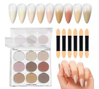 Nail Glitter Dust, Chrome Nail Powder | 9 Colours Powder Set | Shiny Nail Powder with Magic Mirror Finish, Art Gradient Rainbow Glitter for Easter, Halloween