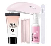 Nail Glue And Remover Kit ,Multipurpose Nail Design Kit With UV Light,Acrylic Tips Adhesive Gel For Bridal Travel Women Halloween Wedding Christmas School Work Salon Girls