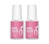 Nail Glue, Fake Fingernail Adhesive, 2 Piece Quick Drying False Nail Glue for Beauty Lovers, Creative Stylists, Salon Use, Home, Travel, Mothers, and Ladies