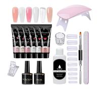 Nail Glue Gel | 6-Color Long Lasting Extra Strong Multifunctional | Building Gel Base Coat Glue Set,for Adults Professionals Beginners Women Girls Girlfriend