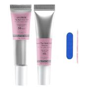 Nail Glue Gel with Remover,30-Day Long Lasting Solid Nail Gel for Press On Nails, No Need U V Lamp for False Nails, DIY Manicure Kit with15s Fast Safe Removal, Perfect for DIY Nail Art at Home