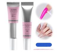 Nail Glue Gel with Remover Kit Strong Nail Glue for Press On Nails Polish Remover with Nail File and Wooden Stick Nails Tools with15s Fast Safe Gel Remover for DIY Nail Art at Home No Need U V Lamp