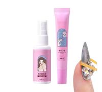 Nail Glue - Toenail Sticky Gel Set, False Nail Remover, Instant Cyanoacrylate Bonding Technology, Rapid Adhesion Fixation Function, Professional Manicure Grade Category for Youth