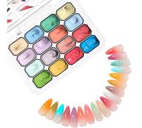 Nail Gradient Painting Patting Gel Kit High Pigment Manicure Set 16-Color | Vibrant 32ml palette featuring 16 highly-pigmented colors for flawless salon-quality airbrush-effect gradients and stamping.