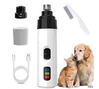 Nail Grinder, Pet Nails Grinder for Dogs Claws, Super Quiet Rechargeable Electric Nail Trimmer Painless Paws Grooming Smoothing Tool for Dog Cats Thick Toenails (Nail Grinder)