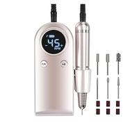 Nail Grinding Machine 45000 RPM Electric Nail Drill Machine Rechargeable Nail Filer for Acrylic Nail Gel Nails Manicure Pedicure Polishing Shape Tools for DIY Home or Salon Mani-Pedis