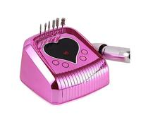 Nail Grinding Machine Electric Nail Drill Machine for Manicure, Nail File, Nail Master, Nail Polish Remover, Nail Drill Milling Cutter for DIY Home or Salon Mani-Pedis,Rose Red-A