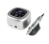 Nail Grinding Machine Electric Nail Drill Machine Nail Drills for Acrylic Nails,Professional Efile Nail File with LED Display for Shaping for DIY Home or Salon Mani-Pedi,Silvery-A