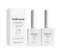 Nail Guard, Nail Hardener Nails Growth, Nails Strengthening Cream for Faster Growth, 2-in-1 Quick Dry Manicure Base Coat, Achieve Stronger, Healthier Nails, White Odorless，2PC