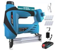 Nail Gun Battery Powered, Cordless Nail Guns with 1 * 2.0Ah Li-ion Battery, 20V 2 in 1 Electric Nail Gun with Staple Remover, Cordless Brad Nailer for Upholstery, Carpentry and Woodworking