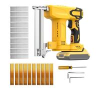 Nail Gun Cordless Brad Nailer for Dewalt 20V, 2-in-1 Electric Nail Gun Stapler Staple Gun with 1000 Nails & 1000 Staples, Brushless Battery Stapler Nailer for Improvement & Woodwork(Only Tool)