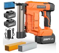 Nail Gun Cordless with Battery 4.0Ah× 2, 2-in-1 18 Gauge Brad Nailer & Stapler, Includes 1600 Nails/Staples, Dual Mode Electric Nailer for Woodworking, Home Repairs, DIY, Carpentry