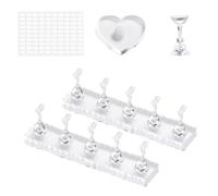 Nail Holder - 85g Excellent Visibility Magnetic Acrylic Practice Rack, Double-Sided Tape | Press On Nail Display Stand for Women Beginners Home Salon Vanity Table Manicure Collection Photography