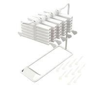 Nail Holder Box - 16 Pieces 3D Printed Portable Organizer with Base | Nail Transfer Wallet Box for Home Salon, Home, Travel, Wedding, Bride Beautician, Party, Gift, White, Please refer to the