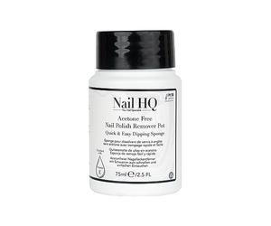 Nail HQ Acetone-Free Nail Polish Remover Sponge Pot 75 ml - Gentle Vitamin E & Panthenol Remover with Soaked Twist-In Sponge, No Pads Needed - Vegan & PETA-Approved