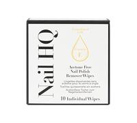Nail HQ Acetone-Free Nail Polish Remover Wipes, Vitamin E Enriched, Individually Wrapped - Gentle, Portable, 10 Pack